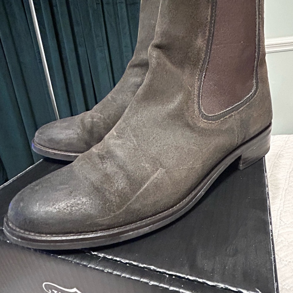 Thursday Boot Co “Duchess” Dark Olive Suede Women’s Size 10